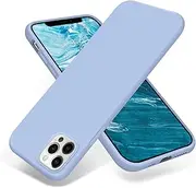 OTOFLY Compatible with iPhone 12 Pro Max Case 6.7 inch(2020),[Silky and Soft Touch Series] Premium Soft Liquid Silicone Rubber Full-Body Protective Bumper Case Light Blue