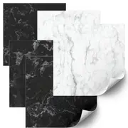 [Namly Design] Tiles Sticker - White black pattern / Set of 24