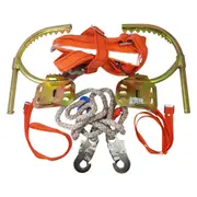 riin 1x Tree Pole Climbing Gear Spike Spur Gaff Hook Set Kit with Harness and Safety Strap #300 Fit for Diameter 15-28cm