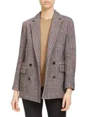 NWT- Theory Piazza Walden Tweed Double-Breasted Jacket, Multicolor - Size 8