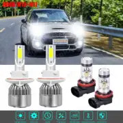 For Mini Cooper 2007-2018 Combo H13 LED Headlight H11 Fog Light Bulbs Kit 6000K (for: Mini)