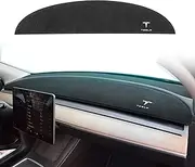 Gwydre Dashboard Cover for Tesla Model 3/Y Dash Board Mat for Model Y Model 3 2017-2023 Sun Protection Non-Slip Pad Dashboard Decorative Interior Accessories