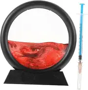 MOLUCKFU Quicksand Painting Hourglass Ornament Creative Sand Art Decor for Home Office Scratch Resistant Relaxing Visual Experience