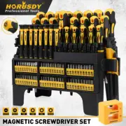 HORUSDY 140Pcs Magnetic Screwdriver Set Hex Keys Magnetizer Demagnetizer DIY