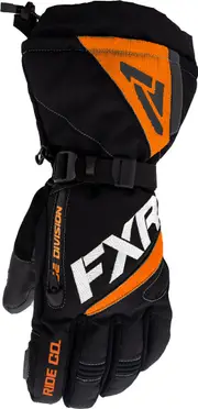 FXR Fuel Snowmobile Gloves, black-orange, Size XL for Men Black Orange