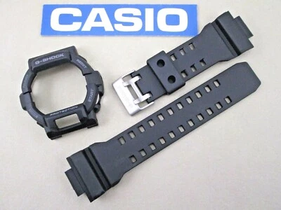 Genuine Casio G-Shock GD-350 black resin rubber watch band and bezel set