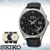 在飛比找遠傳friDay購物優惠-SRN051P1 SEIKO 時尚石英男錶 皮革錶帶 黑色 