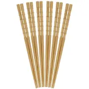 BambooMN Premium Reusable Japanese Bamboo Chopsticks, Knobby 9 inch