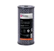 Puretec DP10MP1 Dual Purpose 10 Micron Carbon Water Filter Cartridge 4.5' x 10'