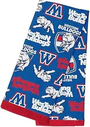 AFL Team Supporter Cotton Tea Towel - Western Bulldogs - 40cm x 60cm