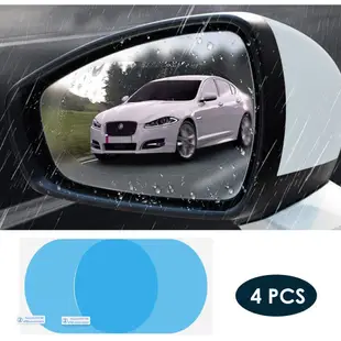 Car Rearview Mirror Film 4Pcs Clear Rainproof Car Side View