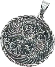 [Kiss of Leather] Phoenix Pendant 925 Sterling Silver Si. 470, Sterling Silver