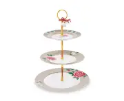 Blushing Birds 3-Layer Cake Stand (Khaki)