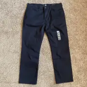 NWT Men Dockers Straight Fit Black Pants, Sz 36x30