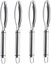 OFFSCH 4Pcs Stainless Steel Fish Skin Scraper Dual Sided Cleaner for Easy Removal Convenient Kitchen Tool and Easy to Clean