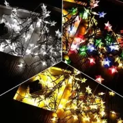 2Pcs Solar Powered String Lights 39.3FT 100LED Beads Fairy Star Lights IP65 Wate