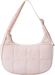 Crescent Shoulder Bag, Boho Carryall Underarm Purse for Women - Carryall Bag Puff Underarm Purse for Outdoor, Gym, Workout, Travel