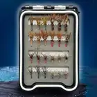24x Fly Fishing Lures Fishing Baits Portable with Storage Box Realistic with