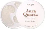 Petitfee Aura Quartz Eye Mask Pure Opal 40 pcs (20 pairs) - Rejuvenating Hydrogel Eye Patch for Puffy-Eye Bags, Cooling, Depuffing, Under-Eye Elasticity, Reduces Fine Lines for Firming Skin