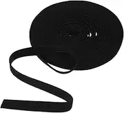 Homoyoyo Elastic Band with Hook and Loop Fastener Yards of Nylon Stretchy Sewing Straps for Home Decor and Organizational Needs Durable and Versatile Black Tape