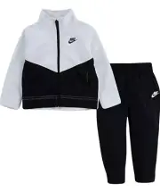 Nike Baby Core Tricot Track Jacket & Pants Set,Black/White Size12 Month