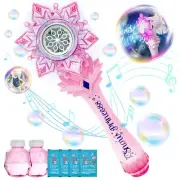 Princess Magic Bubble Wand With Music Light Automatic Bubble Blower Toy For Girl