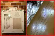 Pier 1 Imports 48 x 60 Snowflake Curtain Multi-strand Glimmer String 160 Lights