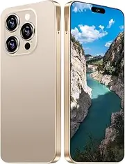 I16 PROMAX Unlocked Phone,6.99" HD Screen The Phone,8+256GB with 128GB Memory Card Cell Phone, Android 13.0,108MP & 68 Camera,Photo shortcut button/5G/Face ID/Fingerprint Lock (Desert titanium)