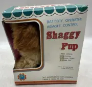 Alps Shaggy Puppy Battery Operated Remote Control Toy Dog 1970's New in Box NIB