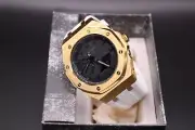 Custom Gold & White Casioak G-Shock GA-2100 1a1 - Stainless Steel & Rubber
