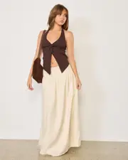 [Mooloola] Mooloola Women's Dianne Maxi Skirt in Natural 0 Natural
