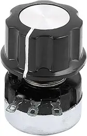 Aexit RV24YN20S (Control electrical) B105 ohm Carbon Potentiometer Round Shaft Rotary Taper 6mm (32ry575qf732) w Knob