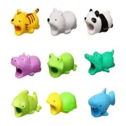 4PC Cute Cartoon USB Data Cable Protector Anti Breaking Protective Sleeve, Random Color and Style Delivery