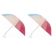 2x LVD Mix Pastel Clear Kids/Children Umbrella w/Tag Sun/Rain Shade 84cm Assort