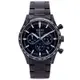 SEIKO CS系列 藍寶石水晶鏡面三眼計時不鏽鋼錶帶手錶(SSB415P1)-黑面X黑色/43mm