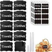10 Pcs Basket Labels,4 Sheets Chalkboard Label Chalkboard Stickers Clip On for Storage Bins,Removable Basket Tags Erasable Plastic Bin Clip Box Labels,Name Tag Labels Storage Bin Label