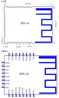 在飛比找Yahoo!奇摩拍賣優惠-JDY-16 藍牙4.2模塊 高速透傳 BLE 支持airs