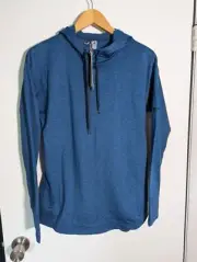 NWT WOMEN'S ADIDAS HOODIE, SIZE: L, COLOR: CREW NAVY HEATHER (J524)