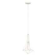 WHITEBAND Pendant Lamp Light Interior ES White Large Diamond Cage OD250mm