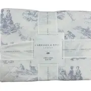 Cabbage & Roses 3 Piece Blue and White Queen Quilt 90”x90”