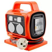 Ultracharge RCD 15A Safety Power Block Earth Leakage Protection 4 Outlet 15 amp