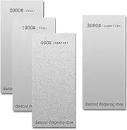 Diamond Sharpening Stone Professional Diamond Knife Sharpener Plate Honing Whetstone for Knives Chisel (SET-A)
