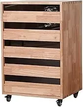 Filing Cabinet Vintage Wood Five-Drawer Cabinet Mortise and Tenon Cabinet Multi-Tier Storage Cabinet Office File Storage Cabinet Industrial Style Side Cabinet File Storage Cabinets(Natural)