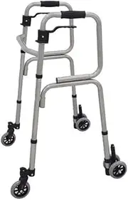 Foldable Stand Up Walker Walking Frame With Armrest Height Adjustable Rollator Walker With Wheels Standard Walkers For Seniors (Size : Without arm rest)