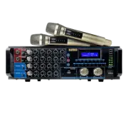 ImPro PMA-6800 800W Mixing Amplifier Bundle with ImPro UHF-88II Wireless Mics