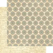 5p Graphic 45 Scrapbook Paper Botanical Tea Herbal Infusion Thinking of you Card