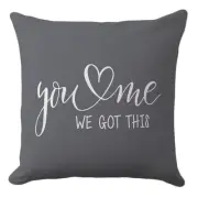 Farmhouse Throw Pillow Cover 18x18 Inch - 18" x 18" (Pack of 1) You&me(grey)