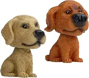 Sosoport 2pcs Adorable Bobblehead for Car Dashboard Fun Vehicle Decoration Aesthetic Interior Accessories Handmade Ornament with Unique Design Present Idea