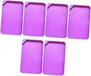 TEHAUX 6pcs Sieve Disc Plastic Bead Plate Rhinestone Trays Nail Art Plates Jewelry Rhinestone Board Bead Sorting Plate Nail Tools for Nail Art Recorder Diamond Purple Storage Rack 5d