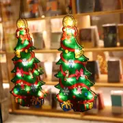 Xmas Tree Christmas Hanging Light Suction Cup Window Hanging Light Cute Christmas Decor
